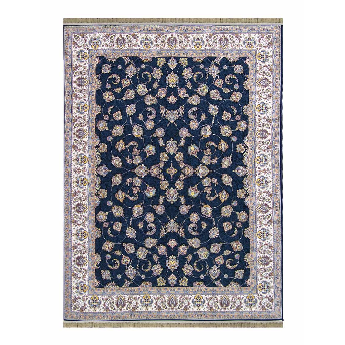 فرش ماشینی 1200 شانه نیاوران کد 12003606 زمینه سورمه ای فرش ماشینی 1200 شانه نیاوران کد 12003606 زمینه سورمه ای